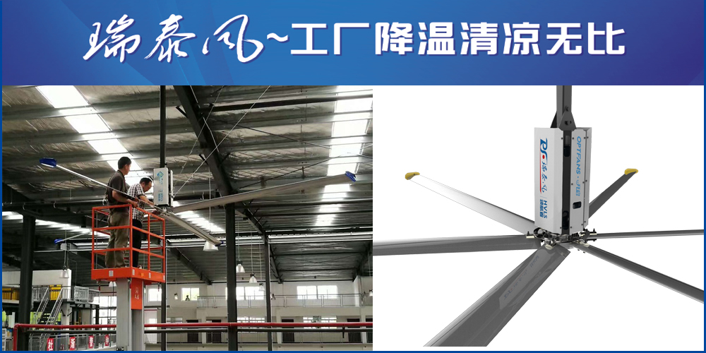 惠州大型工業吊扇廠家-瑞泰風安裝案例